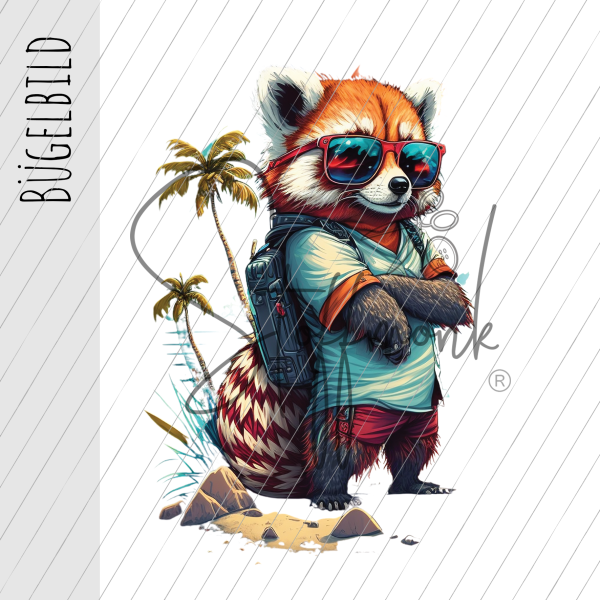 Bügelbild - "Hipster Red Fox"